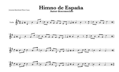 Himno Nacional Español | Partituras para Violin