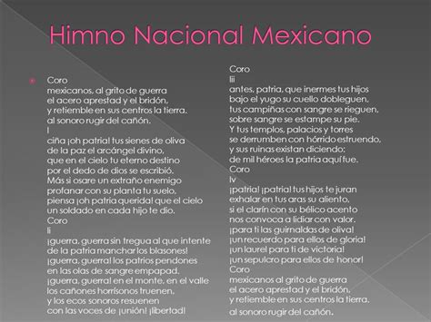 Himno Nacional Mexicano.   ppt descargar