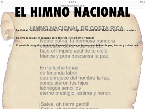 Himnos Patrios de Costa Rica   Ministerio de Educacin