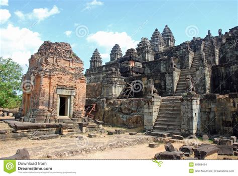 Hindu Temple Phnom Bakheng, Angkor, Cambodia Stock Photo ...