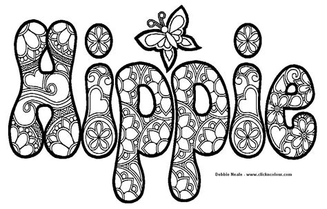 Hippie Coloring Design | Photos and Images | Clip Art