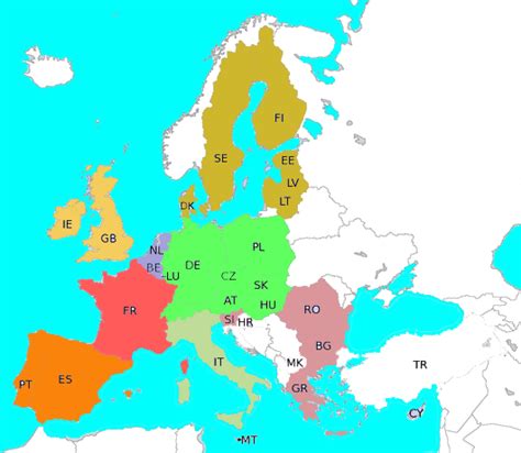 Histoire de l Europe   Groupes de pays composant l Europe