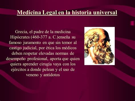 HISTORIA DE LA MEDICINA LEGAL   ppt descargar