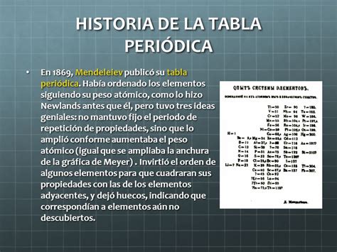 HISTORIA DE LA TABLA PERIÓDICA Y LOS ELEMENTOS   ppt descargar