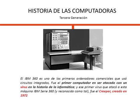 HISTORIA Y GENERACIÓN DE LAS COMPUTADORAS   ppt descargar