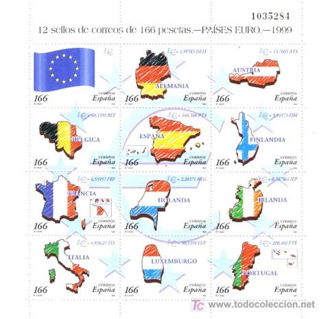 hoja bloque paises euro europa bandera cartogra   Comprar ...