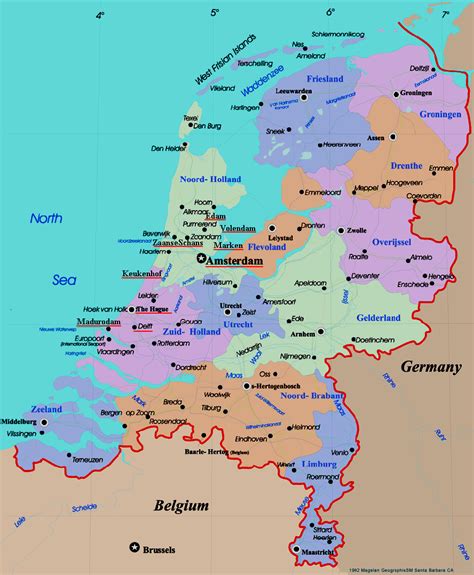 Holanda Mapa | threeblindants.com