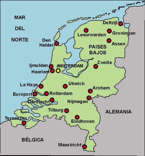 Holanda Mapa | threeblindants.com