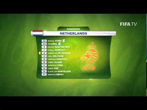 Holanda vs México alineaciones Mundial Brasil 2014   YouTube