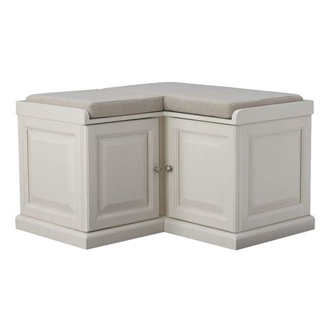Home Decorators Collection Walker White Storage Bench ...