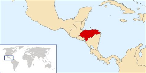 Honduras location map. Location map of Honduras | Vidiani ...