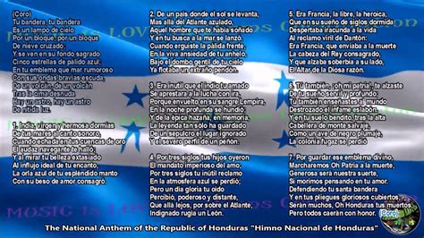 Honduras National Anthem with music, vocal and lyrics ...