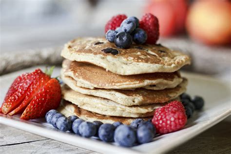 Honey Oat & Blueberry Pancakes » The Fresh Fridge