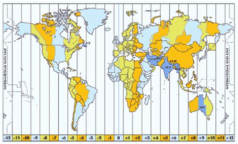Horario Mundial Hora Exacta Mapa De Los Husos Horarios ...