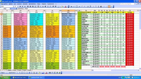 HORARIOS UTILIZANDO EXCEL  INTRODUCCIÓN    YouTube