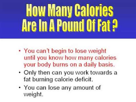 How Many Calories Are In A Pound Of Fat?  How Many ...