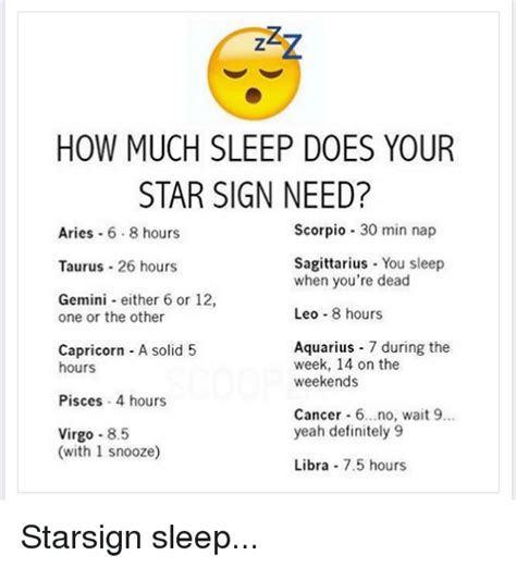 HOW MUCH SLEEP DOES YOUR STAR SIGN NEED? Scorpio 30 Min ...