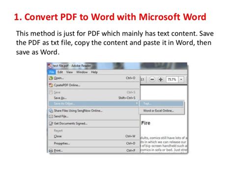 How ot convert pdf to word