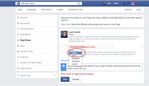How to... add a new admin to your Facebook page   Little ...