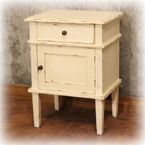 How to Antique Furniture, white painted bedside ...