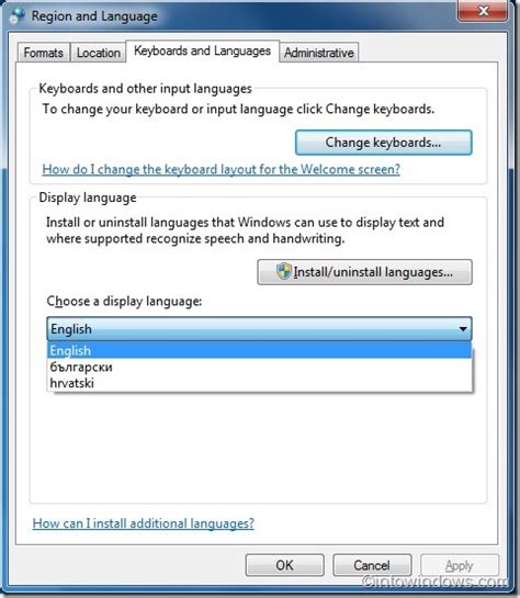 How To Change Language In Windows 7