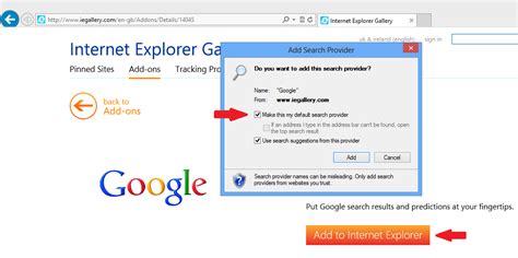How to change the default search provider in Internet ...