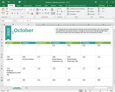 How to Create a Calendar in Excel   BetterCloud Monitor