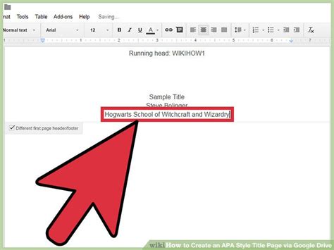 How to Create an APA Style Title Page via Google Drive: 12 ...