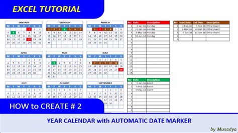How to Create Excel Calendar for Specific Year with ...