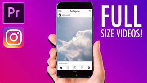 How to create FULL SIZE VIDEO posts for INSTAGRAM in Adobe ...