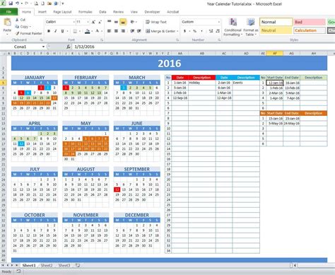 How to Create Year and School Calendar with Dynamic Date ...