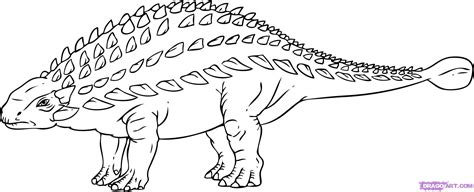 How to Draw a Ankylosaurus, Step by Step, Dinosaurs ...