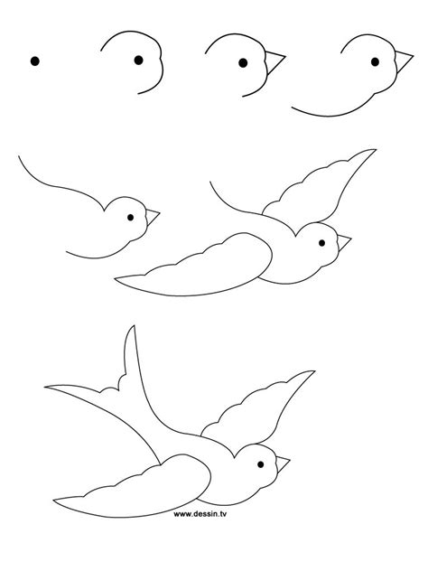 How to Draw a Bird Step by Step Easy with Pictures | Birds ...