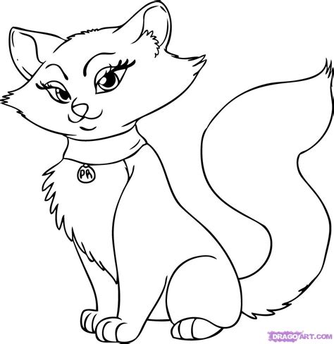 How to Draw a Cartoon Cat, Step by Step, Cartoon Animals ...