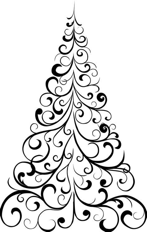 How to draw a Christmas tree: free printable Christmas ...