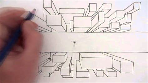 How to Draw a City using One Point Perspective A Bird s ...
