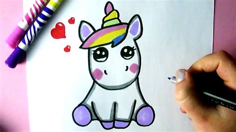 HOW TO DRAW A CUTE UNICORN   YouTube