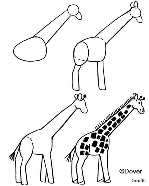How to draw a giraffe on Pinterest