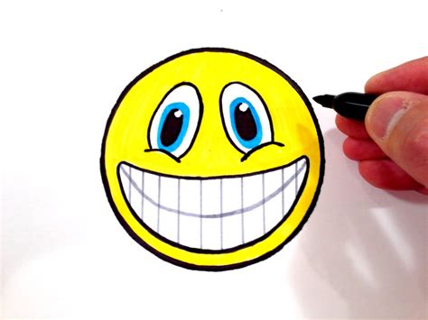 How to Draw a Smiley Face with Teeth   YouTube