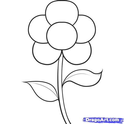 How to Draw an Easy Flower, Step by Step, Flowers, Pop ...