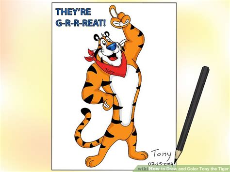 How to Draw and Color Tony the Tiger  with Pictures    wikiHow