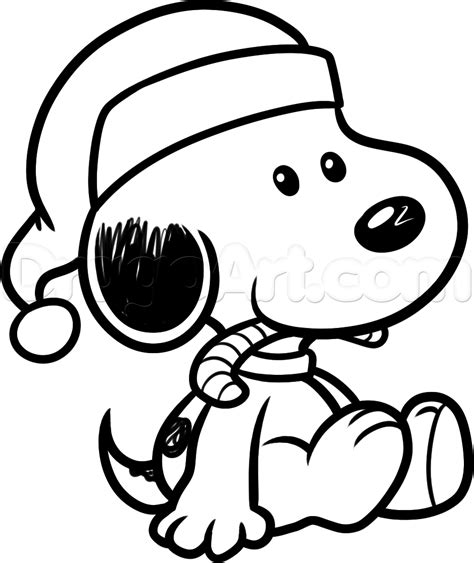 How to Draw Christmas Snoopy, Step by Step, Comic Book ...
