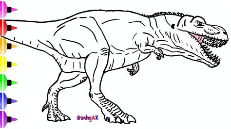 How to Draw Dinosaur from Jurassic World for Children ...