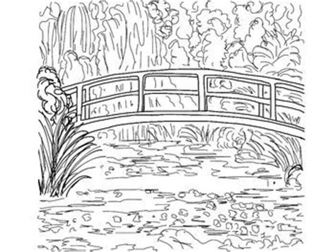 How to draw Monet bridge