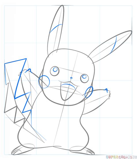 How to draw Pikachu Pokémon | Step by step Drawing tutorials