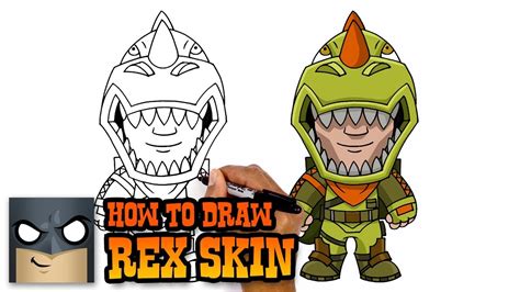 How to Draw Rex Skin | Fortnite  Art Tutorial    YouTube
