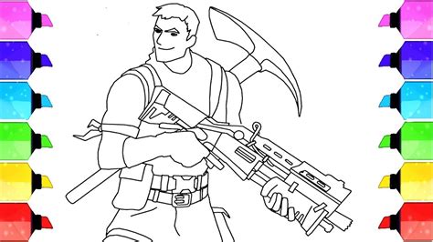 How to draw Survivalist From Fortnite Video Game Coloring ...