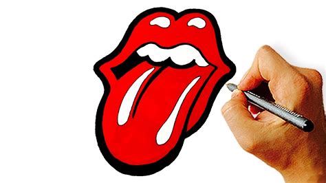 How to Draw the Rolling Stones   Mick Jagger Logo   YouTube
