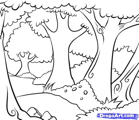 How to Draw Woods, Step by Step, Landscapes, Landmarks ...