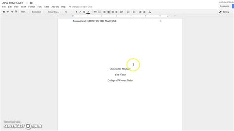 How to Format an APA Paper using Google Docs   YouTube
